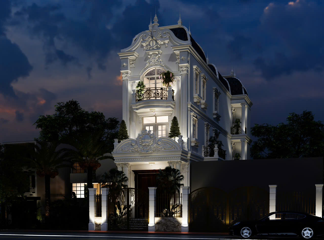 Mẫu nhà phố tân cổ điển 3 tầng - MNPTCD3T