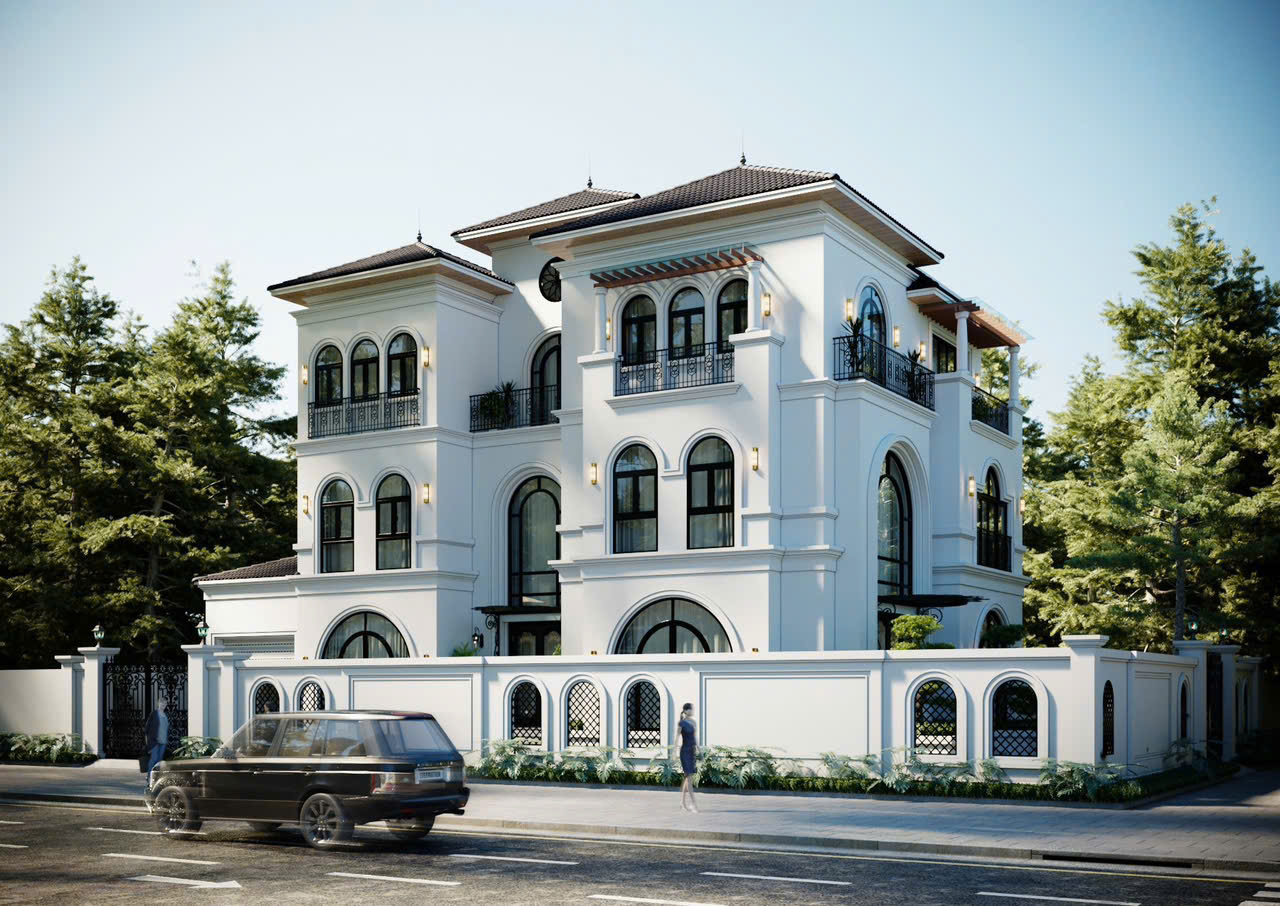 Mẫu biệt thự hiện đại kết hợp tân cổ điển tạo sự sang trọng - MBTHDKHTCDTSST