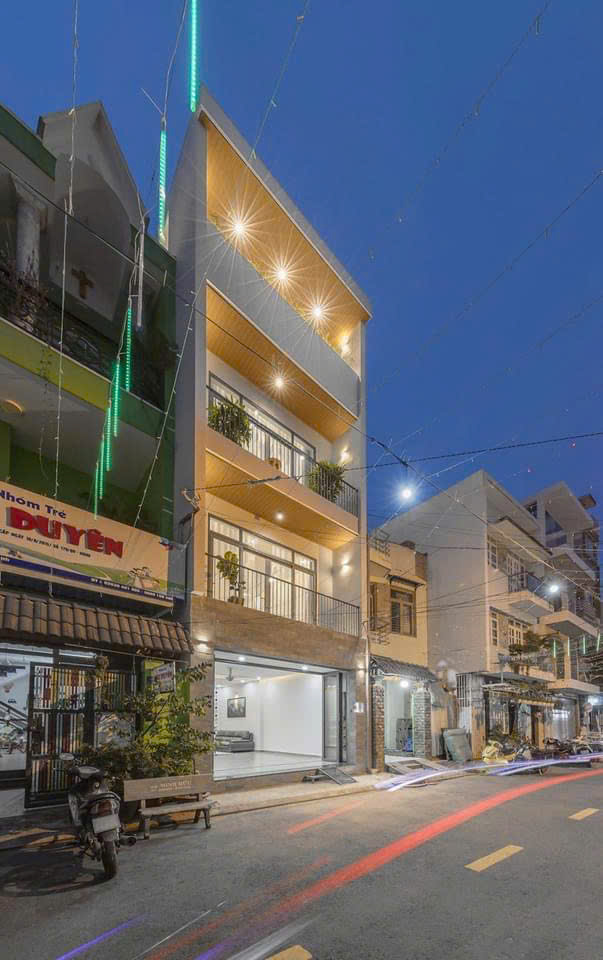 Mẫu nhà phố hiện đại 4 tầng sáng xanh - MNPHD4TSX