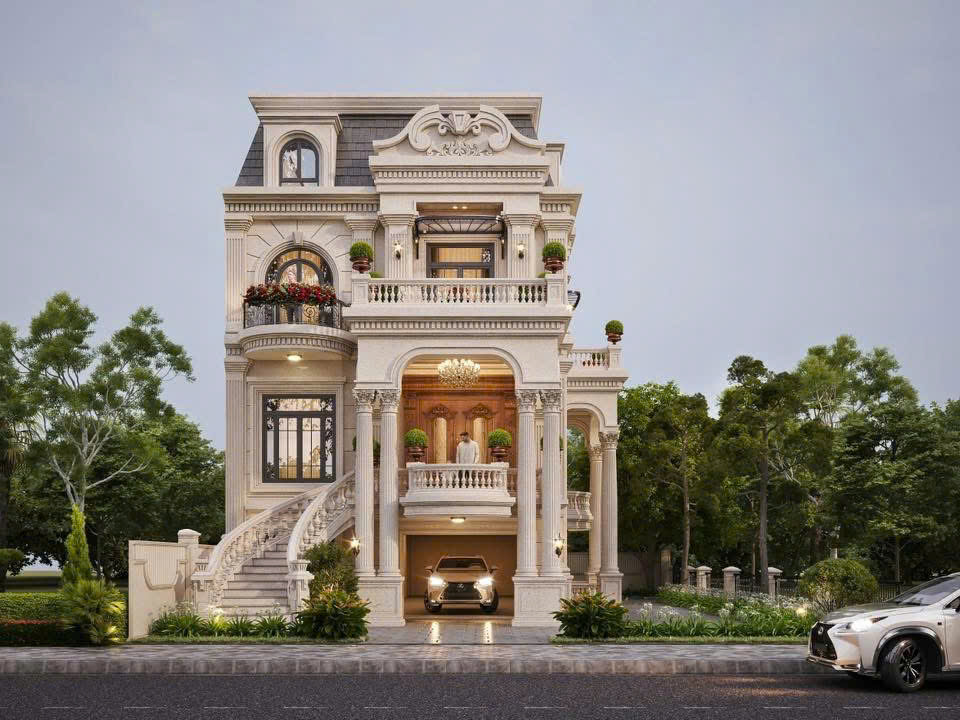 Biệt thự tân cổ điển 3 tầng mang phong cách châu Âu - BTTCD3TMPCCA