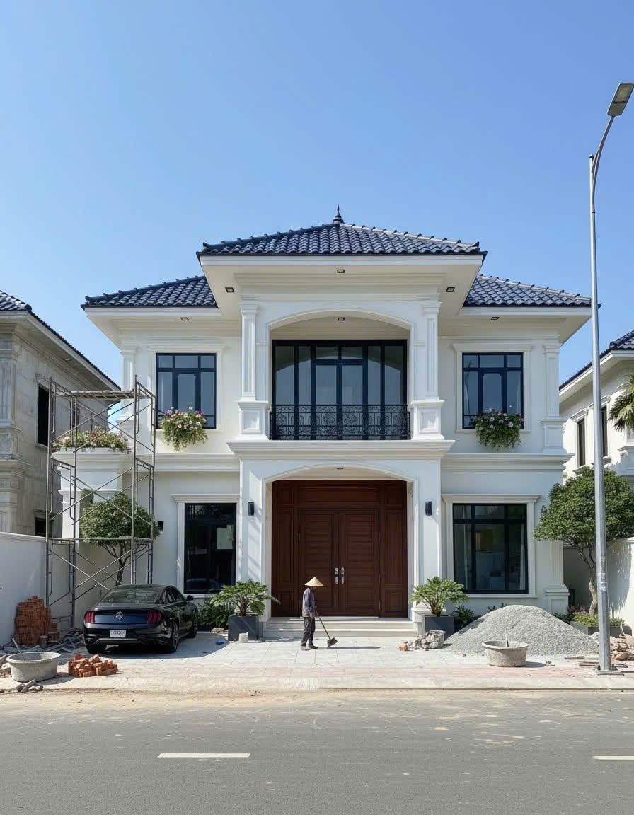 Biệt thự 2 tầng mái Nhật tân cổ điển - BT2TMNTCD