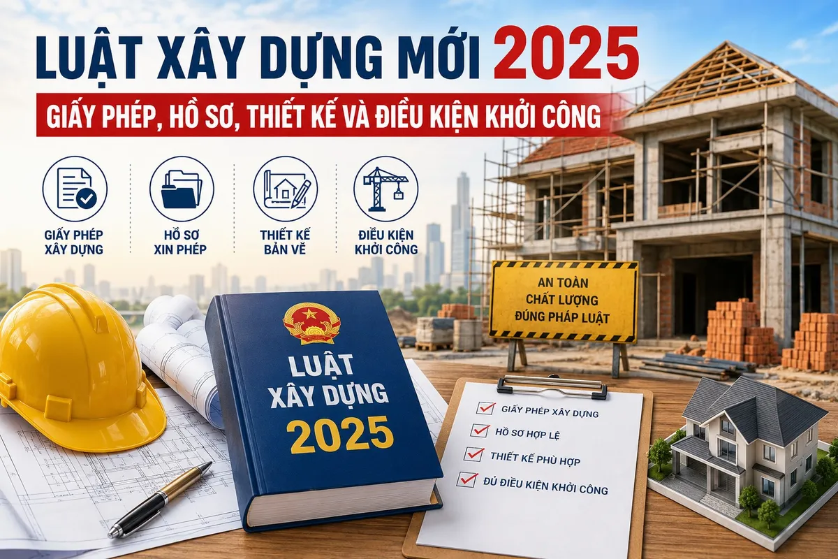 Luật Xây Dựng Mới 2025: Giấy Phép, Hồ Sơ, Thiết Kế Và Điều Kiện Khởi Công