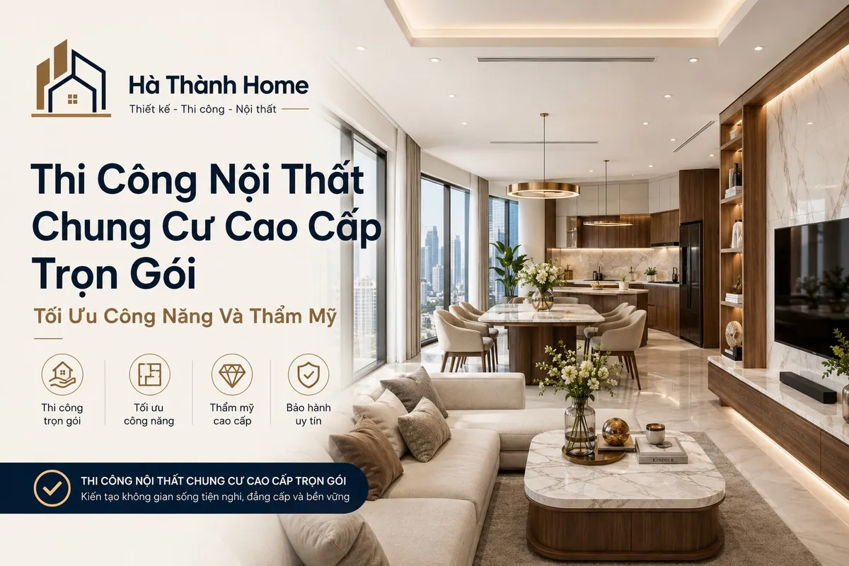 Thi Công Nội Thất Chung Cư Cao Cấp Trọn Gói: Tối Ưu Công Năng Và Thẩm Mỹ
