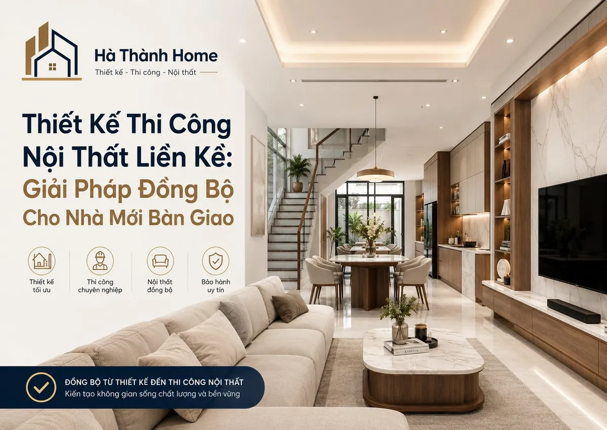 Thiết Kế Thi Công Nội Thất Liền Kề: Giải Pháp Đồng Bộ Cho Nhà Mới Bàn Giao