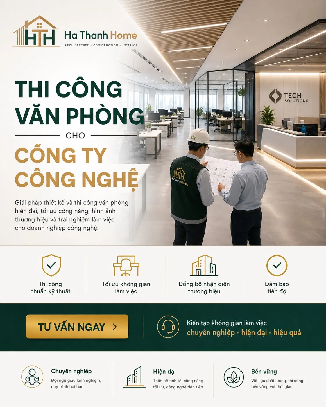 Thi Công Văn Phòng Cho Công Ty Công Nghệ: Giải Pháp Không Gian Làm Việc Hiện Đại, Linh Hoạt Và Tối Ưu Vận Hành
