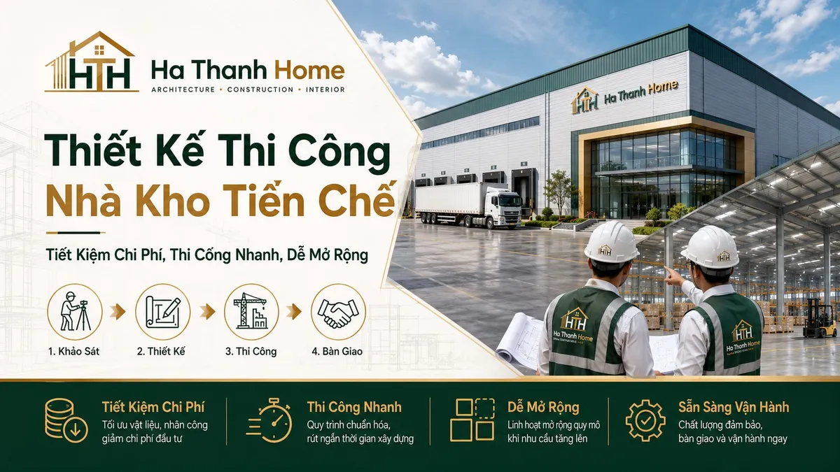 Thiết Kế Thi Công Nhà Kho Tiền Chế: Tiết Kiệm Chi Phí, Thi Công Nhanh, Dễ Mở Rộng