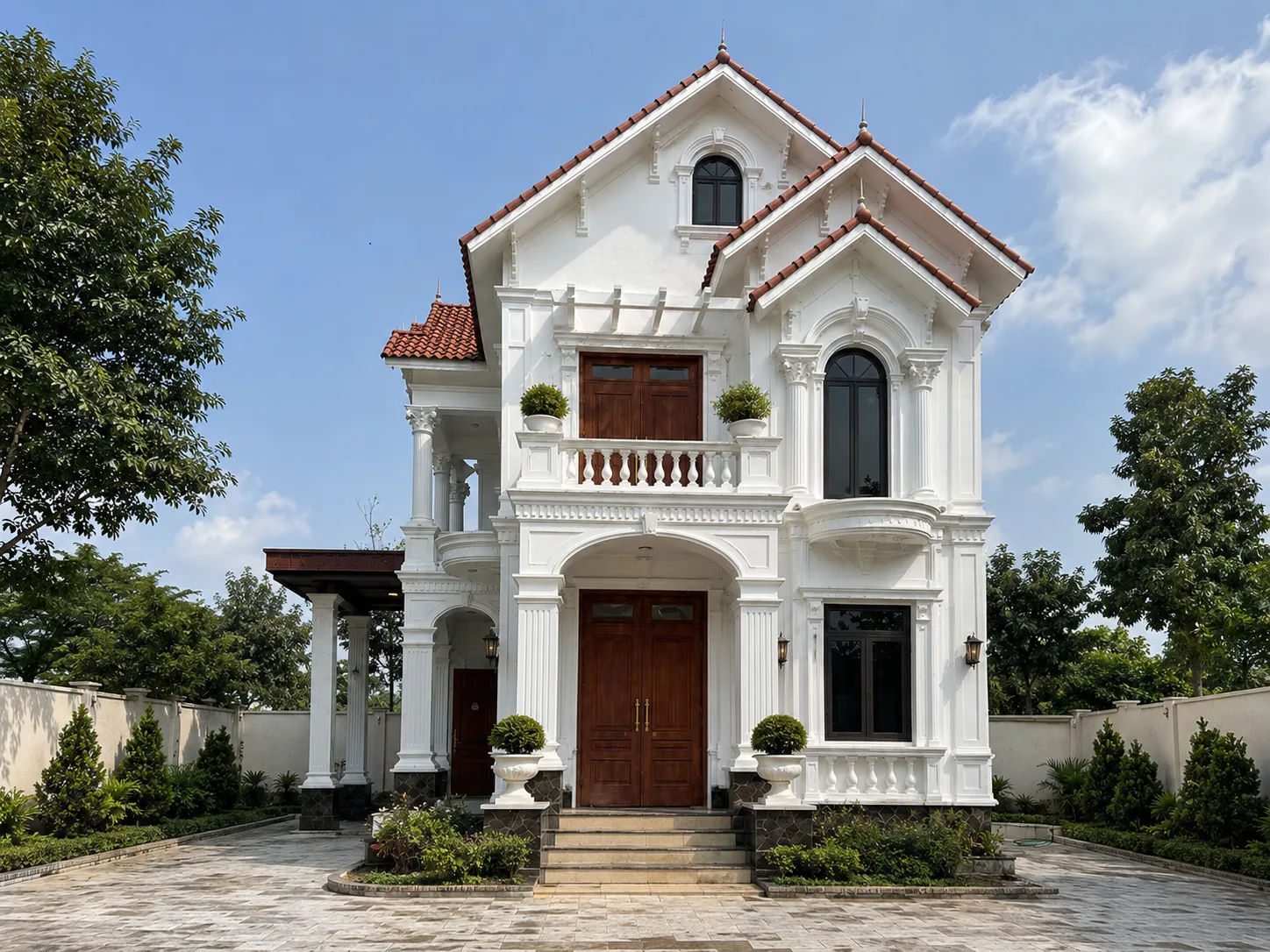 Hoàn thiện nhà 2 tầng mái Thái tại Kim Động Hưng Yên
