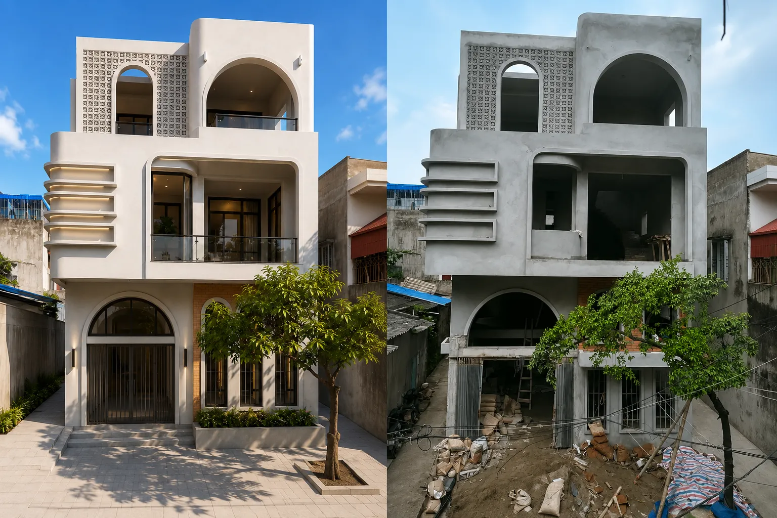 Thiết kế và thi công nhà trọn gói đồng bộ tại Hà Nội