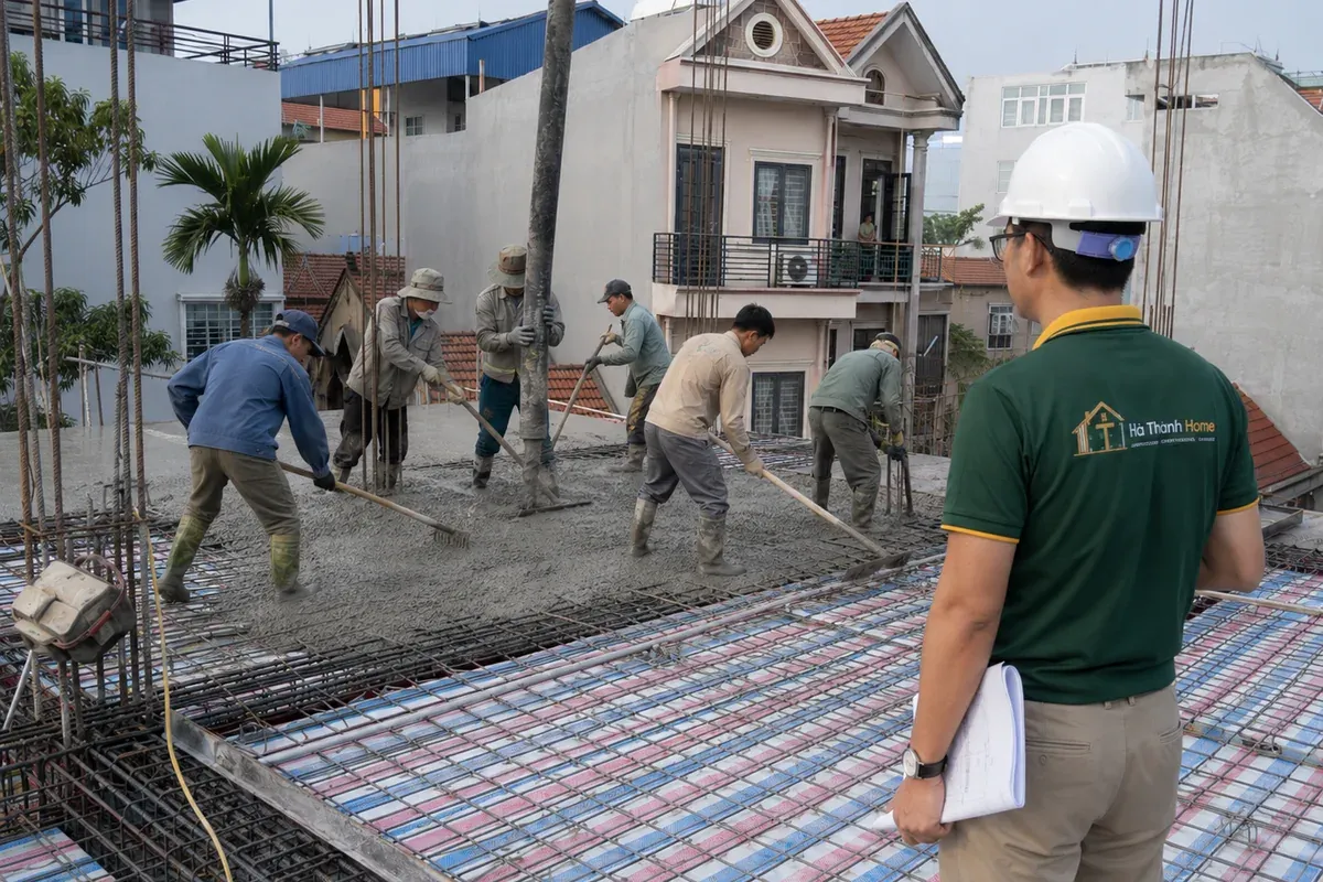 Kỹ sư kiểm tra kết cấu công trình nhà ở tại An Khánh