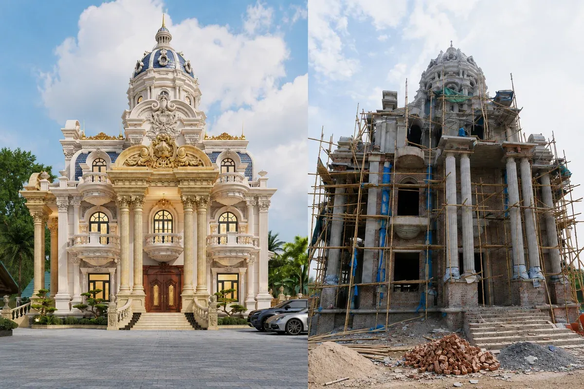 Biệt thự tân cổ điển thực tế tại Hà Nam
