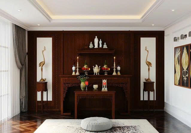 Phòng Thờ Nhà Phố Hiện Đại Tại Cầu Giấy Hà Nội - PTNPHDTCGHN