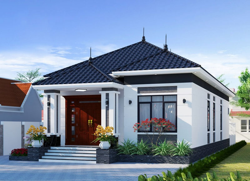 Mẫu nhà mái nhật 1 tầng xu hướng 2026 - MNMN1TXH2026