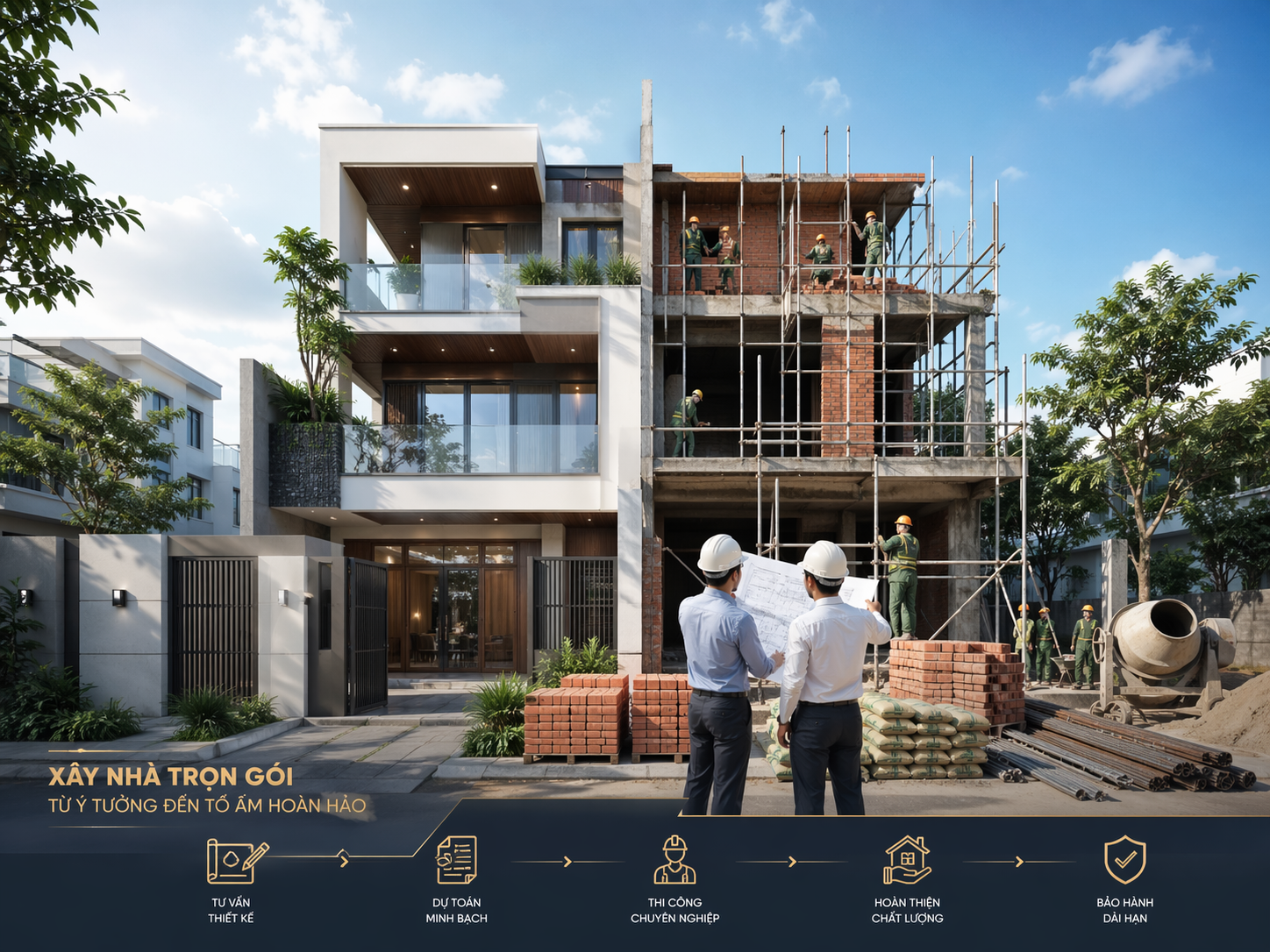 Xây Nhà Trọn Gói Là Gì? Có Nên Chọn Dịch Vụ Chìa Khóa Trao Tay Không?