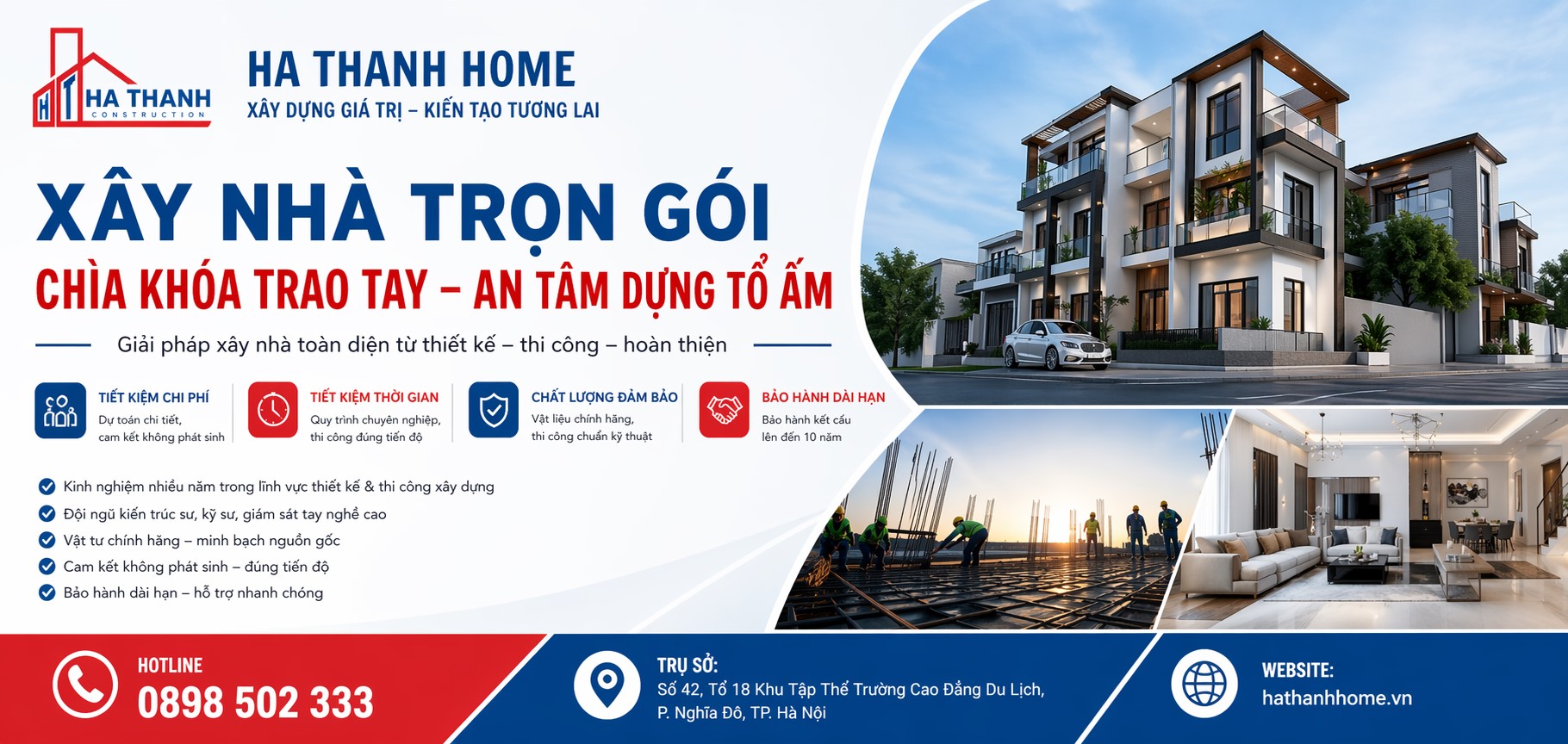 Quy Trình Bảo Hành Xây Nhà Trọn Gói Của Hathanhhome